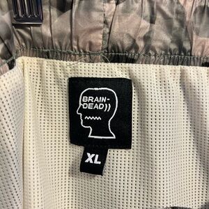 Brain Dead Black & Cream Mesh-Lined Skirt